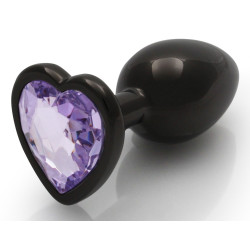Ouch! Bijou anal Heart Gem S 6 x 2.6cm Noir-Violet